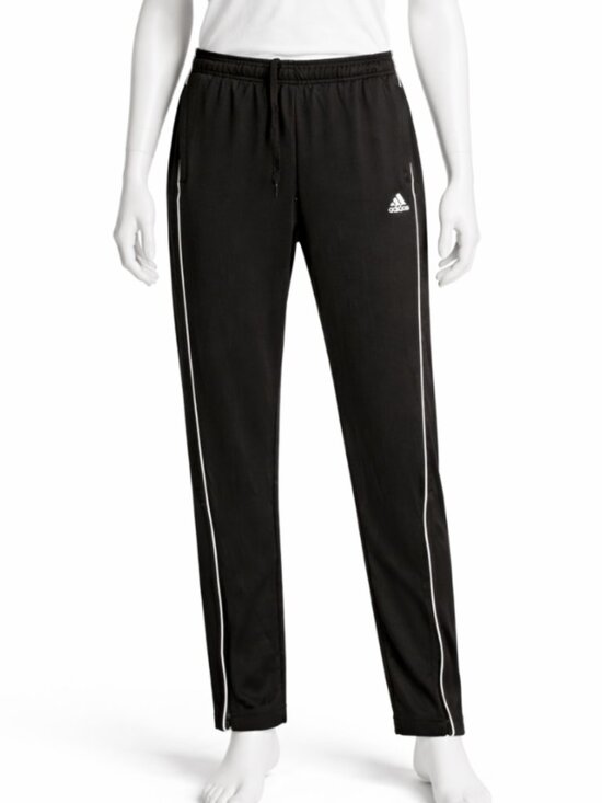 adidas Pants - Adidas Womens Medium Aeroready Track Pants Black White Piping